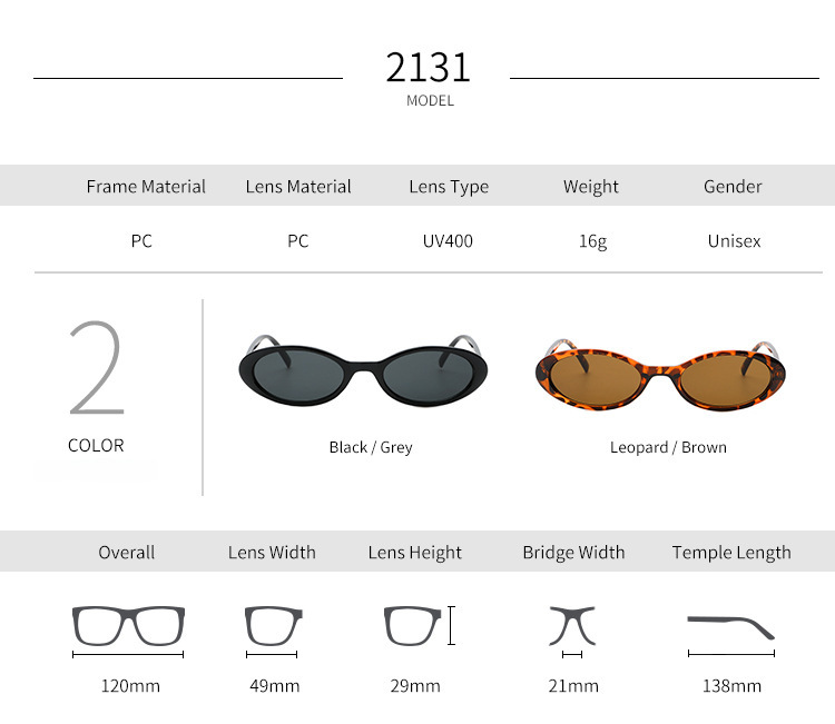 2023 New Vintage Small Frame Sunglasses Fashion Black Tea Oval Frame Cyber Celebrity Sunscreen Glasses Men's and Women's Sunglasses_voghion.com