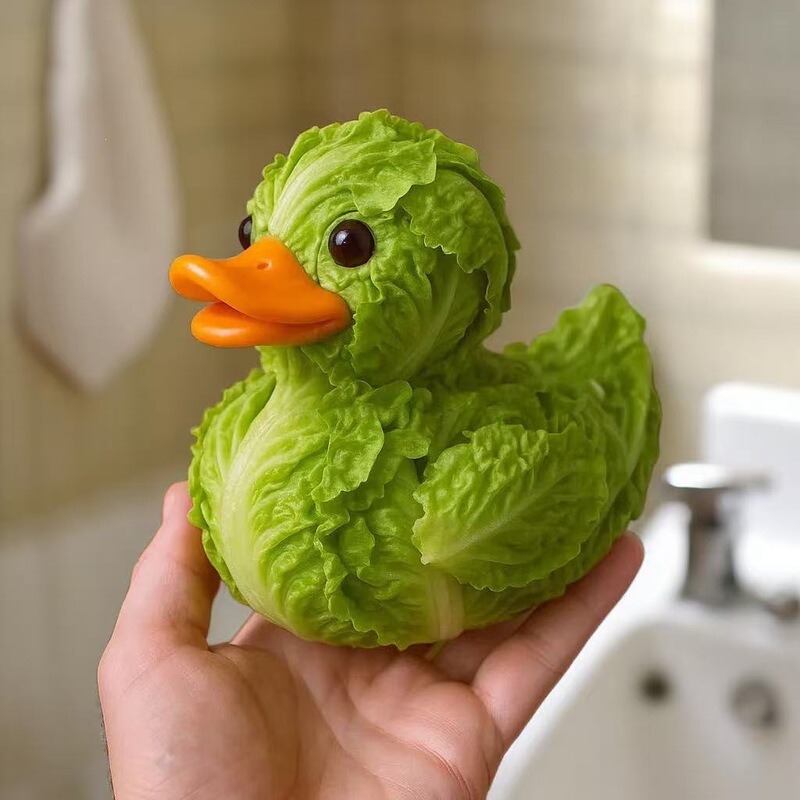 Cross-border new product Whimsical Vegetable Duck, whimsical vegetarian duck resin craft Cross-border new product Whimsical Vegetable Duck, whimsical vegetarian duck resin craft