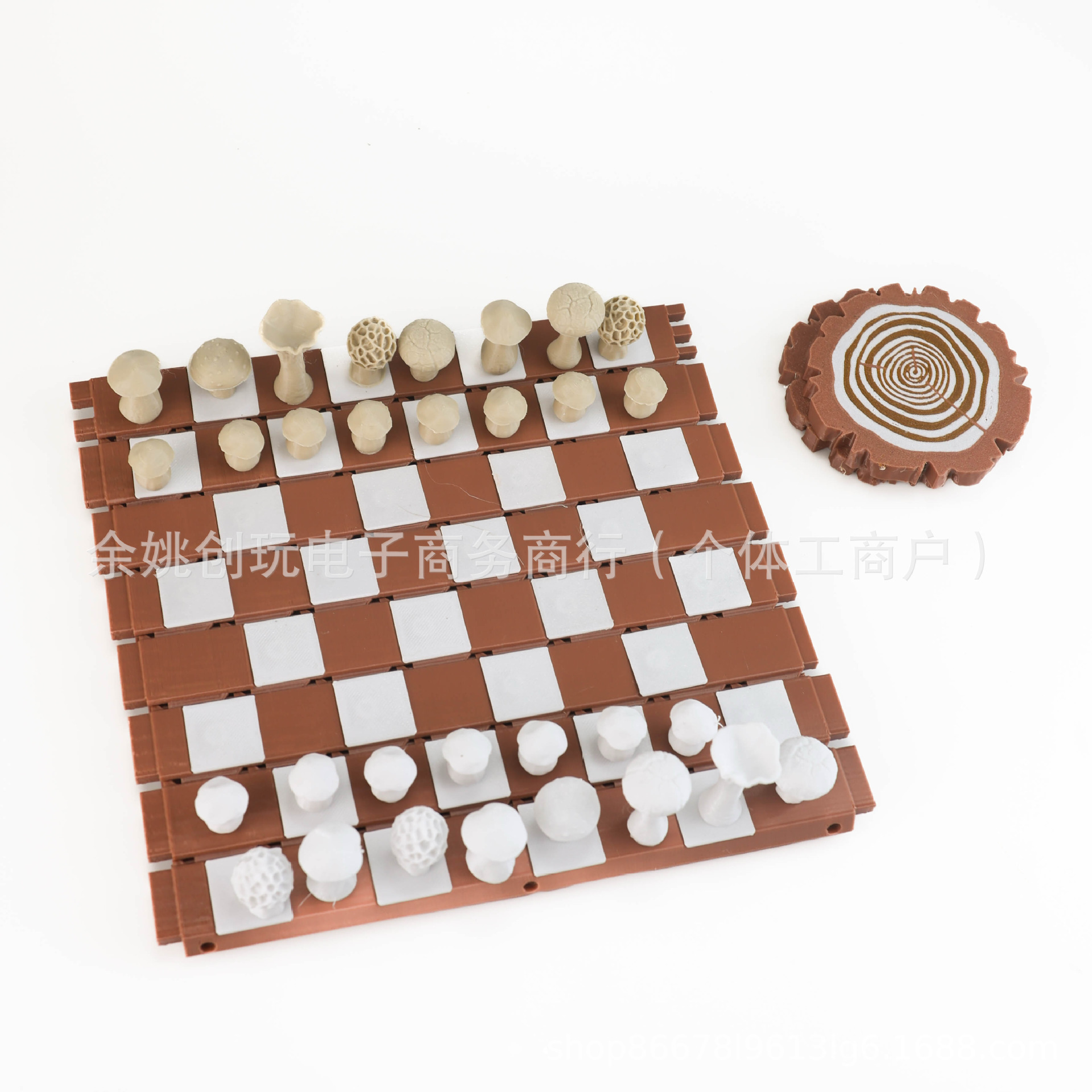 [B형 베이지 + 흰색 버섯] 롤 포레스트 체스 그림 색상