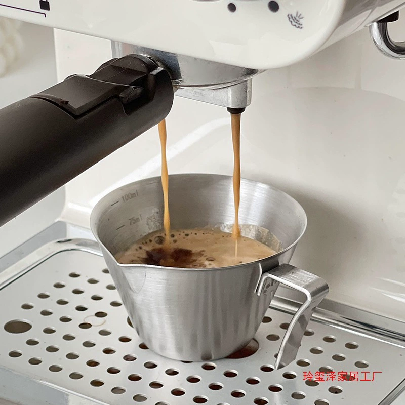 Чашка для экстракции кофе из нержавеющей стали 304, оборудование для кофейни, чашка для эспрессо, мерная чашка со шкалой, чашка для жидкости в унциях