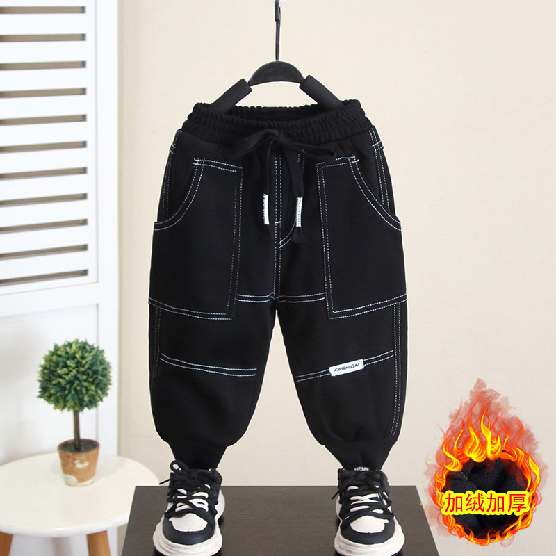 Pantalones para Niños 6413, Estilo Otoño-Invierno, Pantalones Casuales de Forro Polar para Bebés, Pantalones Deportivos de Punto Grueso para Niños, Novedad 2026 image 7