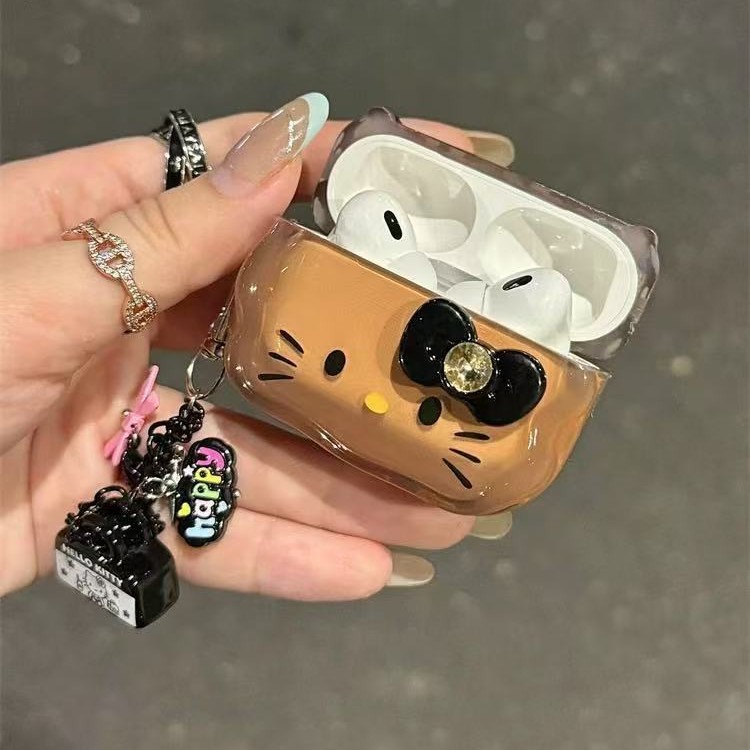 Leopardo arco KT emoji para Airpods 1 / 2 generación Apple inalámbrico Bluetooth auriculares cubierta 3pro / 4