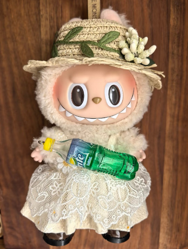 ラブブ labubu ビニール コカ・コーラ ベビー服 第一世代、第二世代、第三世代 17cm 夏用 座り立ちオーバーオールスーツ|undefined