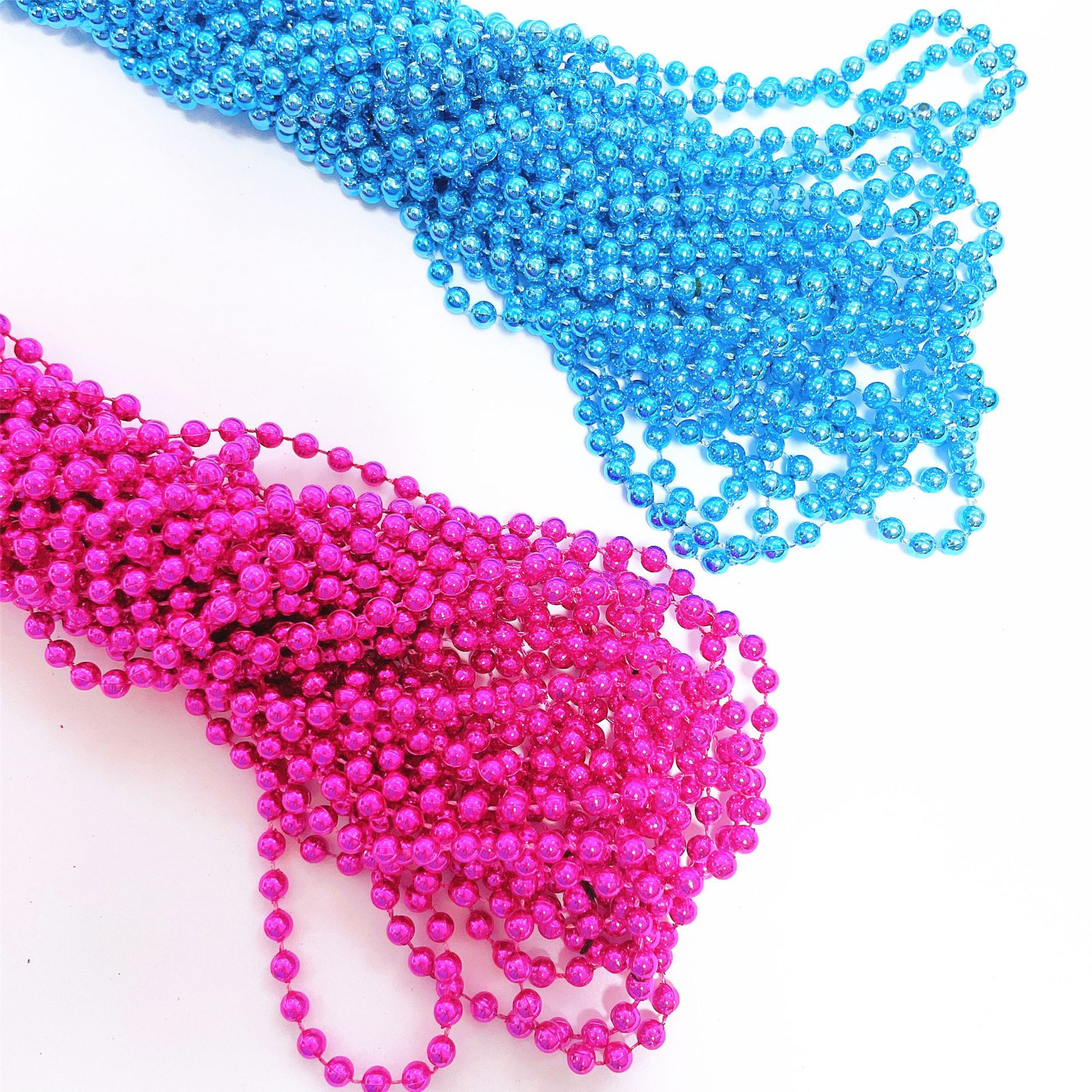 Transfronteriza Venta caliente bebé género fiesta collar carnaval fiesta collar de plástico chapado de plástico cuentas de alambre