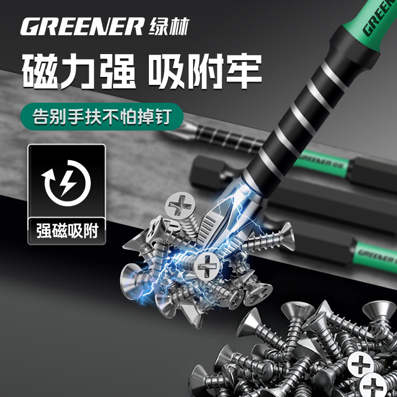 Lvlin Silver Snake Head Lot Set Cross Strong Magnetic Resistant Deslizante Anti-Impacto Drench Driver eléctrico de alta dureza taladro de mano