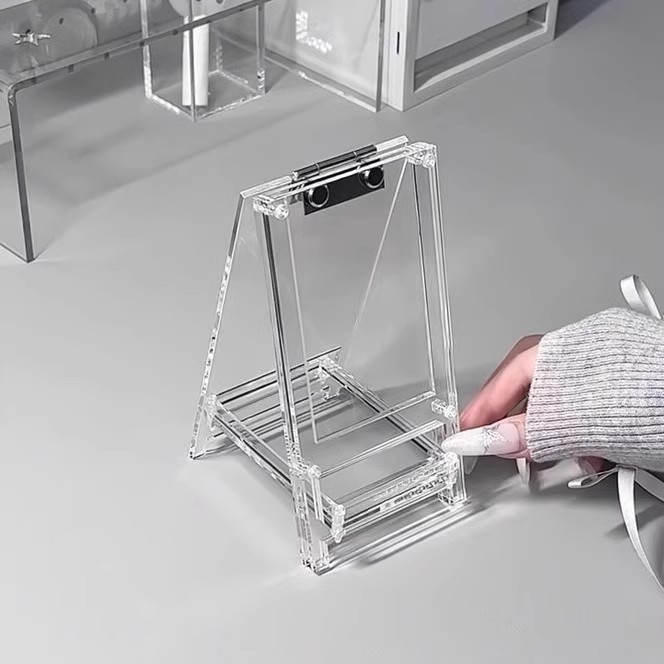 透明アクリルディスプレイボード 3inch 小型カード収納ボックス高価値 Gumei ディスプレイボックスデスクトップディスプレイ棚|undefined