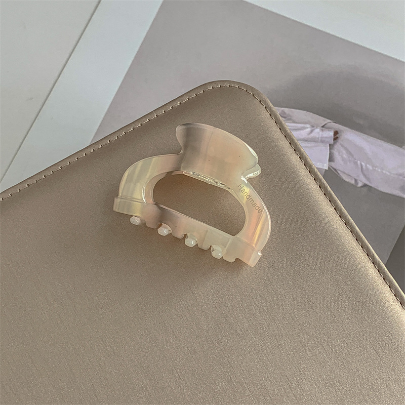 Clip de acetato elegante tocado Cabeza trasera femenina cabeza de princesa tamaño pequeño pinza de pelo horquilla de moda clip de tiburón Cola de Caballo horquilla