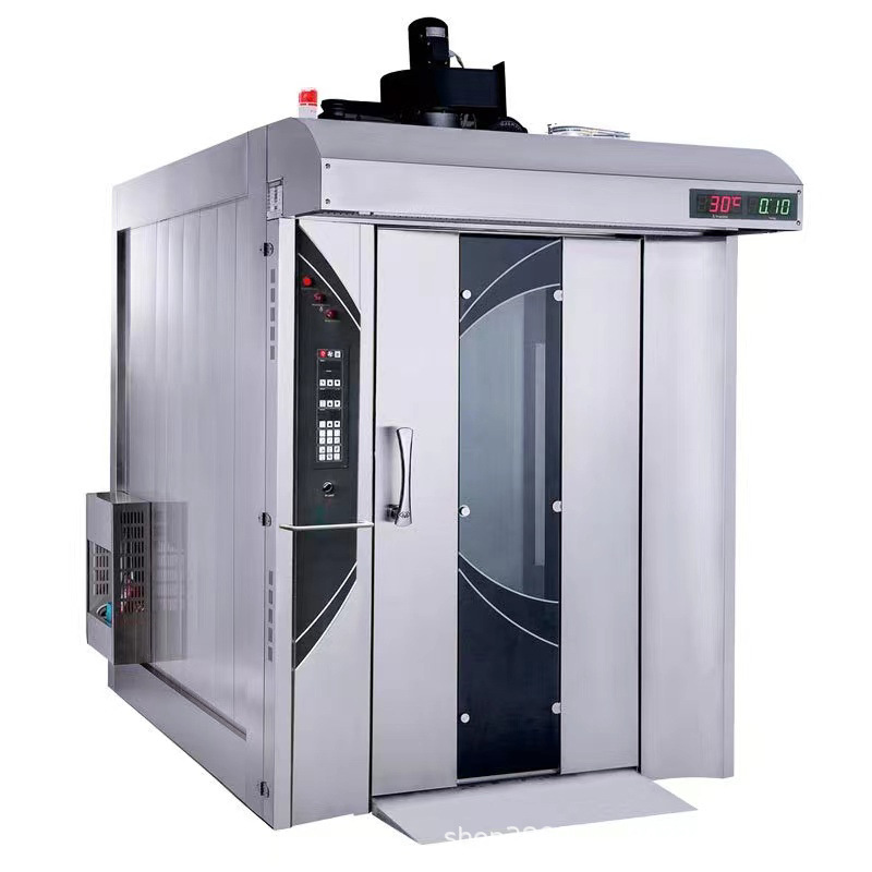 大型16盘汉堡蛋糕月饼生产线面包烤箱热风旋转炉大型三十六盘