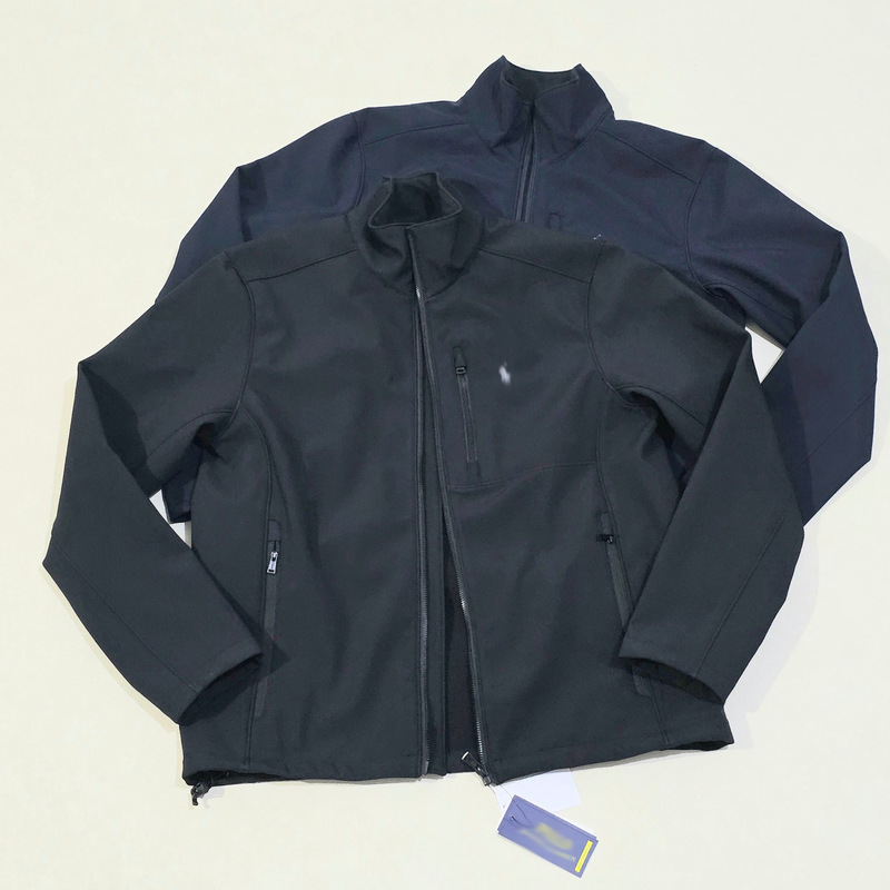 Cross-border RL Pony Embroidered Solid Color High Neck Long Sleeve Zipper Casual Jacket Thin Fleece Jacket Soft Shell Jacket