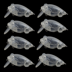 G05 Blank Baitcasting Lure, Unpainted and Hookless, 5.2CM/5.5G Plastic Hard Bait with Color Changeable Body