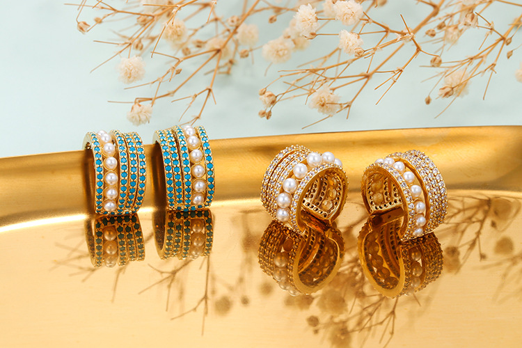 Earrings Classification Copper Plating Geometric Zircon