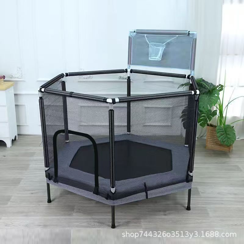 Children's Indoor and Outdoor Trampoline, Trampoline, Home Adult Fitness and Weight Loss Baby Trampoline with Guardrails
