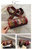 Winter shoulder bag, one-shoulder bag, ethnic straps, ethnic style