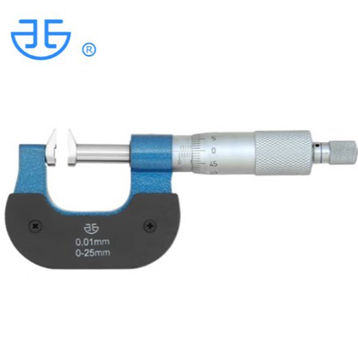 青海青量鸭嘴千分尺高精度0.01测厚仪外径青量鸭嘴型千分尺0-25mm