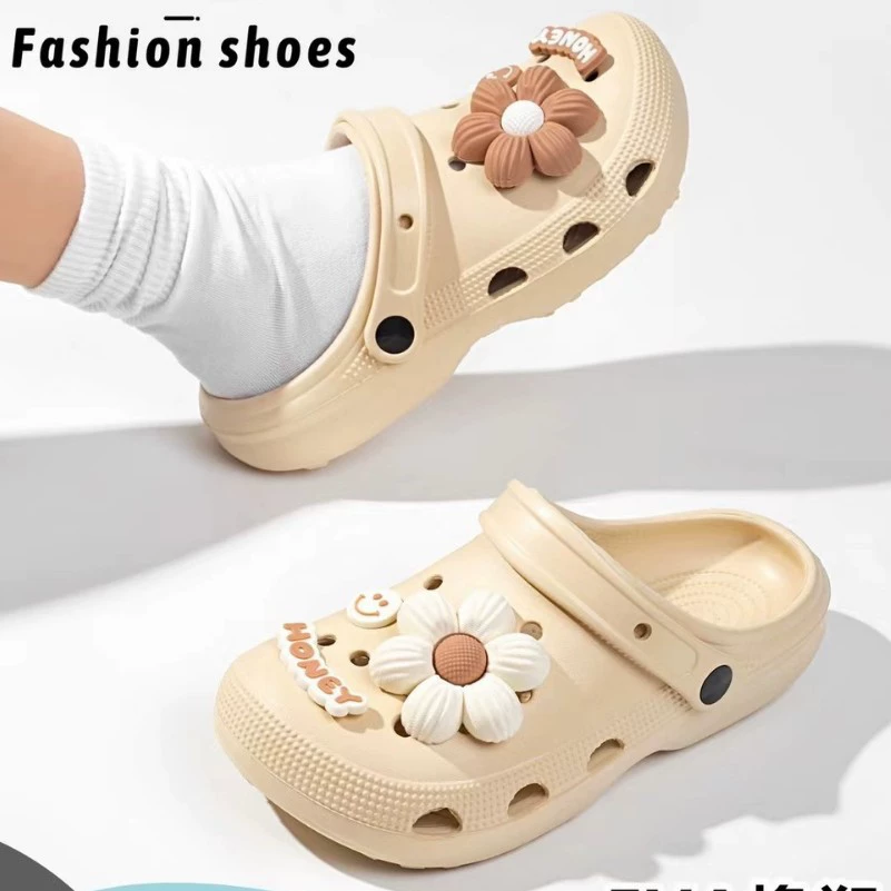 Новая внешняя торговля мода милые цветы мультяшные пещерные туфли женские туфли с мягким дном