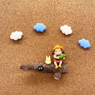 Creative Cute Combination Thumbtacks Hayao Miyazaki Scene Cloud Nails Photo Wall Felt Board Cork Message Board Thumbtacks