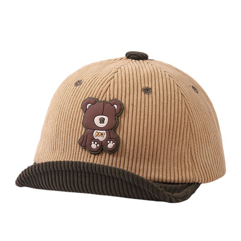 Sombreros para bebés primavera y otoño nuevo lindo super lindo gorra de lengua de goma suave de invierno de velcro para bebés de mujeres y hombres gorra de béisbol coreana