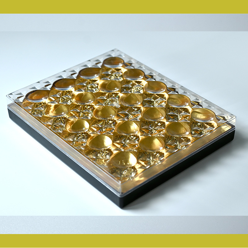 Caja de plástico cuadrada de 20 gránulos Jinsha bola de chocolate dulces dulces de boda caja de regalo PS caja de plástico