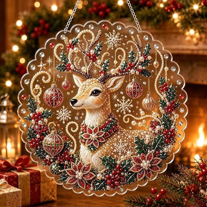 New Christmas Diamond Painting DIY Craft Door Sign Decoration, for Christmas and New Year, adds festive atmosphere New Christmas Diamond Painting DIY Craft Door Sign Decoration, for Christmas and New Year, adds festive atmosphere