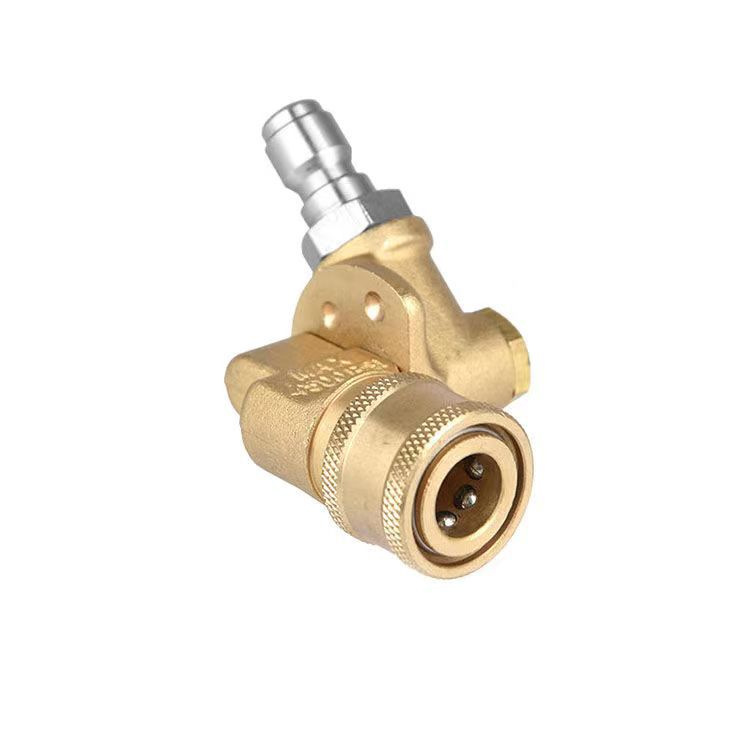 High-pressure water gun nozzle, 1/4 quick-connect adjustable joint, cleaning accessories, copper, seven-setting, portable, seven-setting adjustment