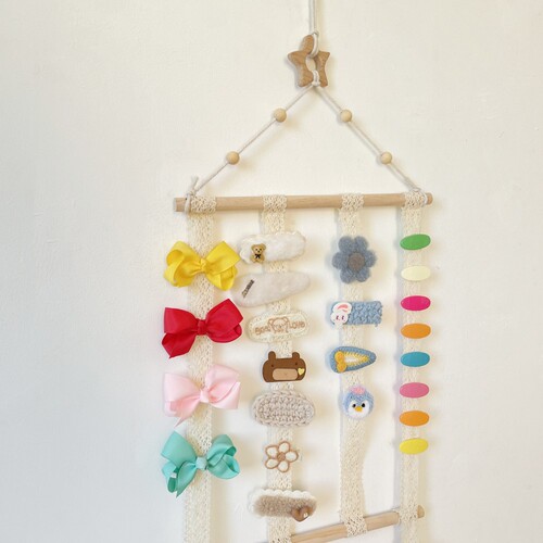 Child Hair Clip Organizer, Girl Hair Accessories Hair Band Headwear Hair Clip Organizer Wall-Mounted Decorative Display Rack