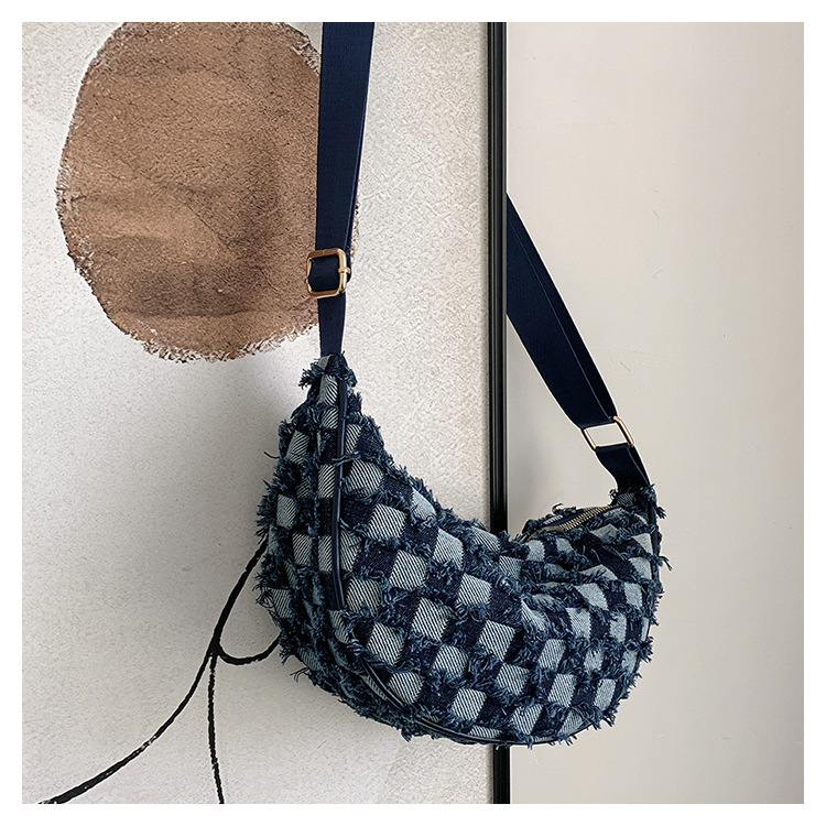 Denim Patchwork Shoulder Crossbody Bag For Women Stylish Canvas_voghion.com