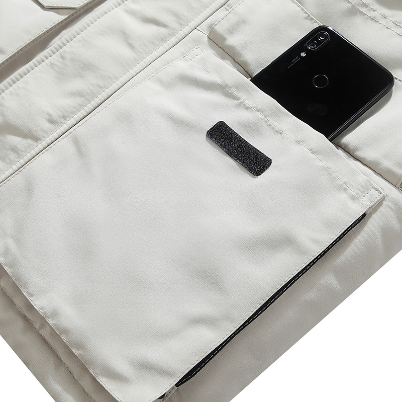 Herrenbekleidung Verdickte Baumwolljacke Mittellange Herrenjacke mit Kapuze Trendy Baumwolljacke_voghion.com