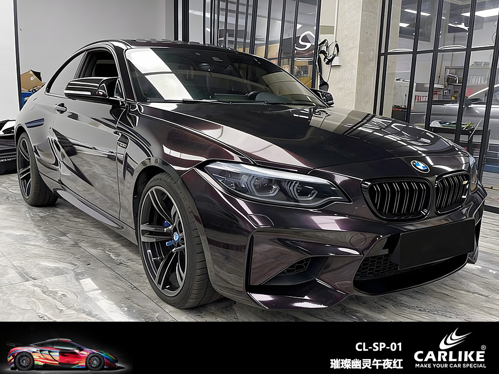 Carlake brillante camaleón coche que cambia de color película Ghost Midnight Purple body Film Ghost Midnight Blue full car Film