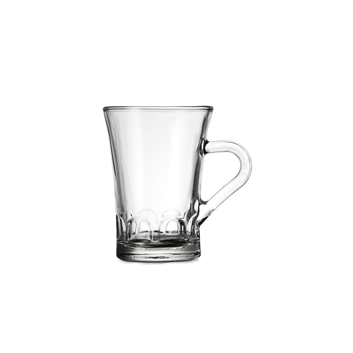 Taza de café resistente al calor simple con mango, taza de jugo de leche, taza de vidrio doméstica, taza de té negro comercial al por mayor