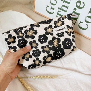 Original Design Portable Travel Wash Bag Large Capacity Practical Jacquard Fabric Cosmetic Bag Clutch Bag Storage