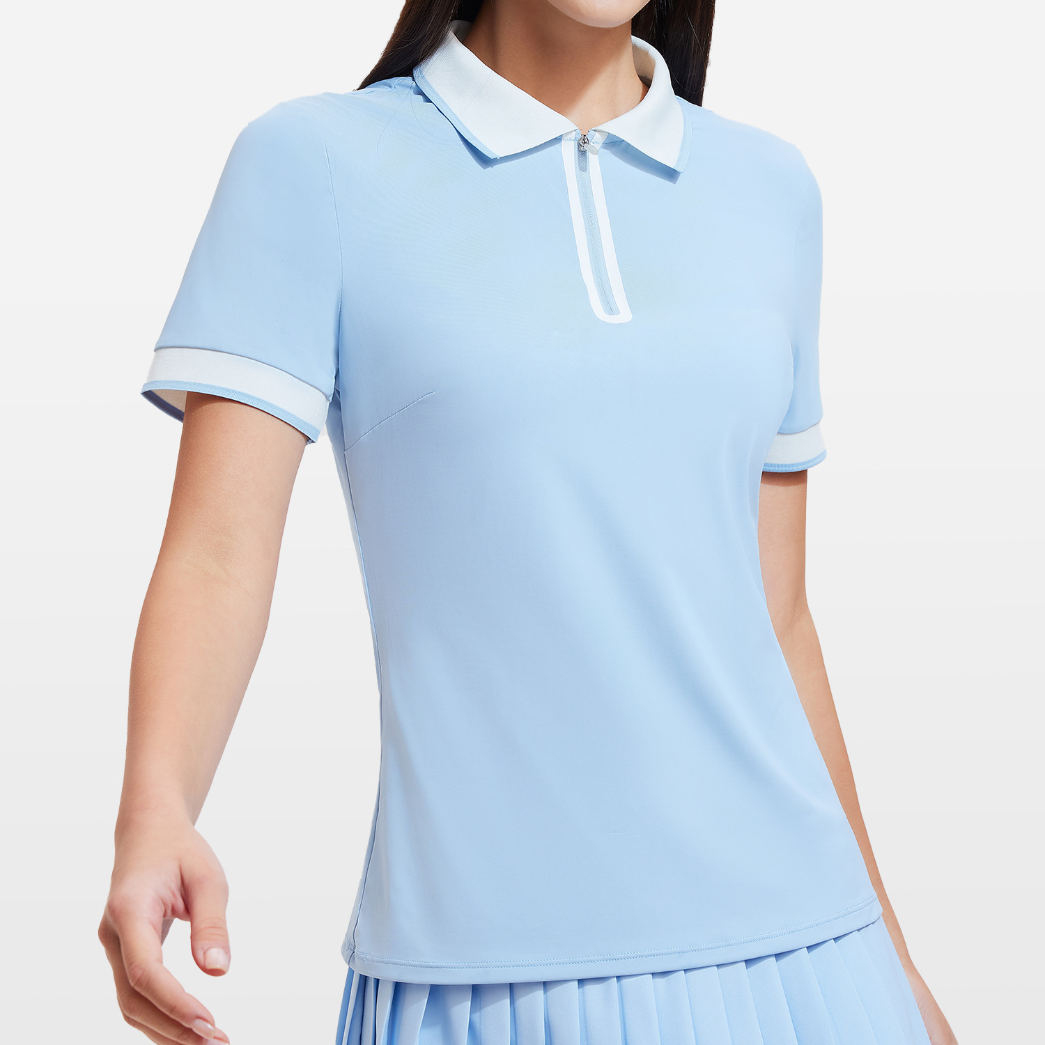 Camiseta deportiva de nuevo estilo de verano para mujer, camiseta de fitness delgada y transpirable, camiseta de polo de manga corta de tenis y golf de alta gama