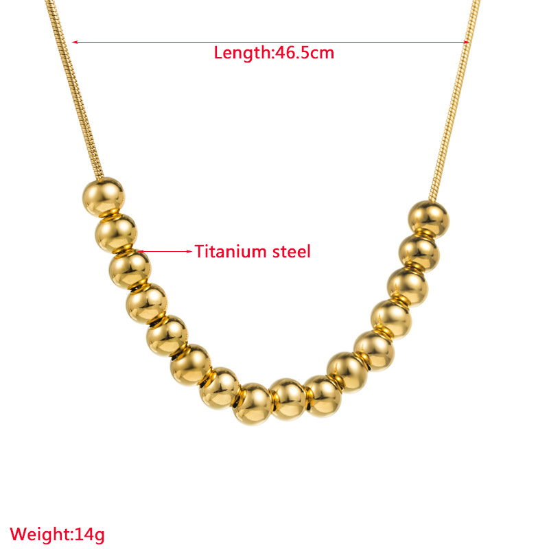17g Weight Wholesale Jewelry Simple Style Geometric 304 Stainless Steel 18K Gold Plated Plating Stainless Steel Necklaces