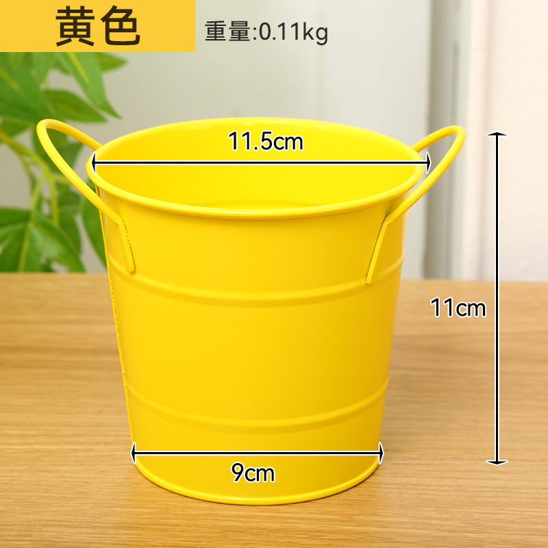 Transfronterizo de doble oreja barril de almacenamiento de hierro forjado artesanía doméstica mayorista barril de maceta se puede colgar contenedor creativo barril comercio exterior
