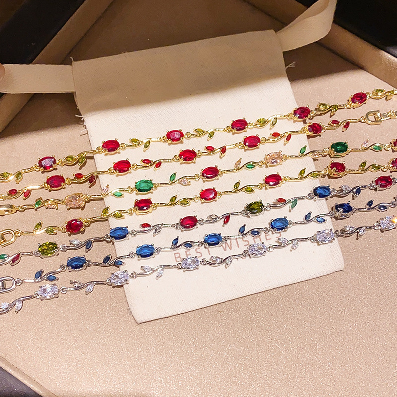 Monet Garden Zircon Vine Bracelet: Luxurious and Sophisticated, Exquisite and Versatile, Designer Niche Jewelry