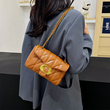 菱格绣线包包女2025新款小香风链条单肩包潮流时尚简约斜挎包批发