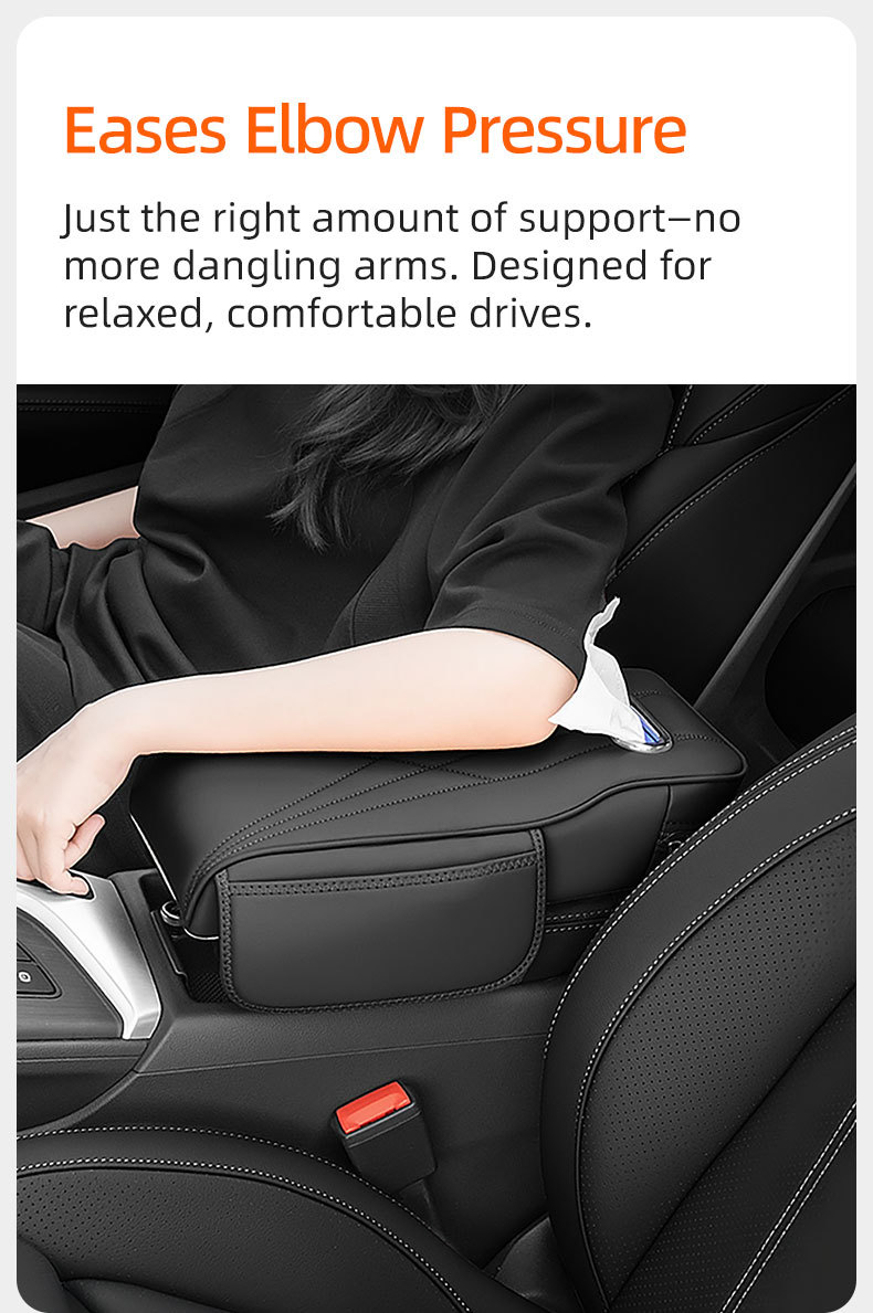 Car Armrest Box Pad Multifunctional Central Water Cup Holder Tissue Box Car Booster Pad Universal Armrest Box