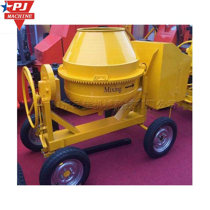 Четырехколесная подвижная бетономешалка экспортная дизельная смеситель резервуар для смешивания на строительной площадке
