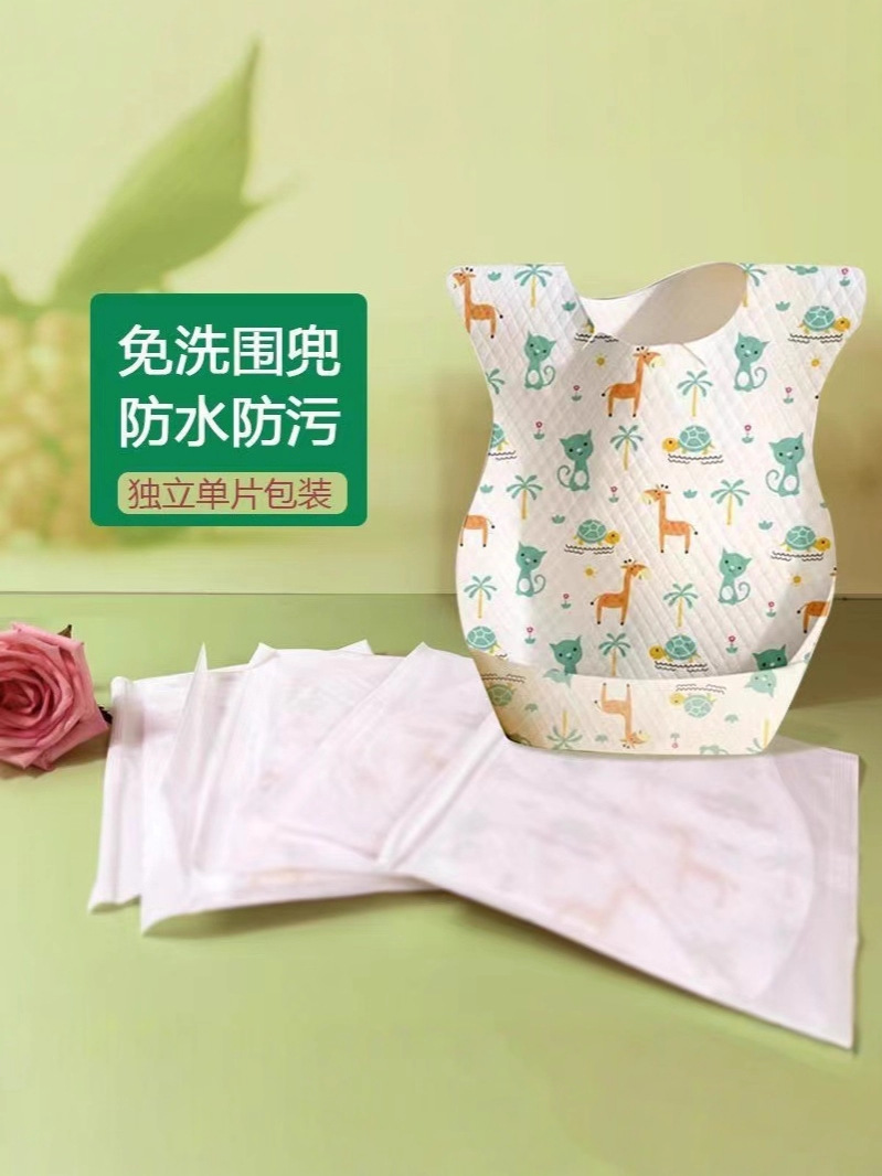 Baodón desechable para bebés Baodón independiente tipo paquete Baodón bolsas de arroz sin lavado bebés impermeables para comer bebés saliva