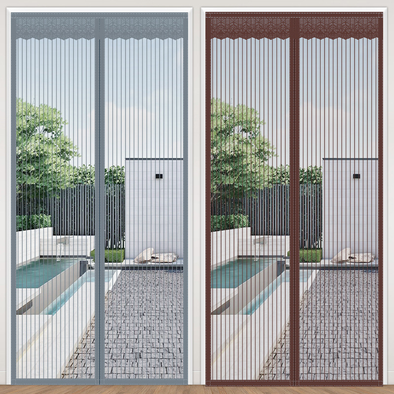 High-grade diamond net anti-mosquito curtain balcony non-perforated hook and loop curtain screen partition curtain ventilation curtain
