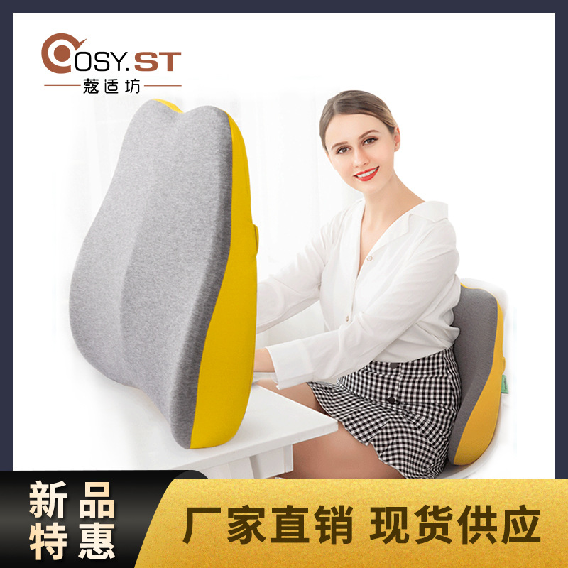Amazon Explosive Memory Foam Cushion Office Waist Protection Backrest Chair Breathable Waist Pillow Home Pillow for Pregnant Women