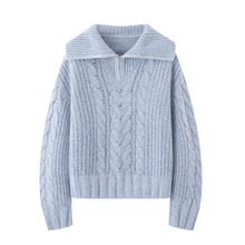 2025秋季新款女装通勤简约显瘦时尚长袖高领毛针织衫上衣AR804003