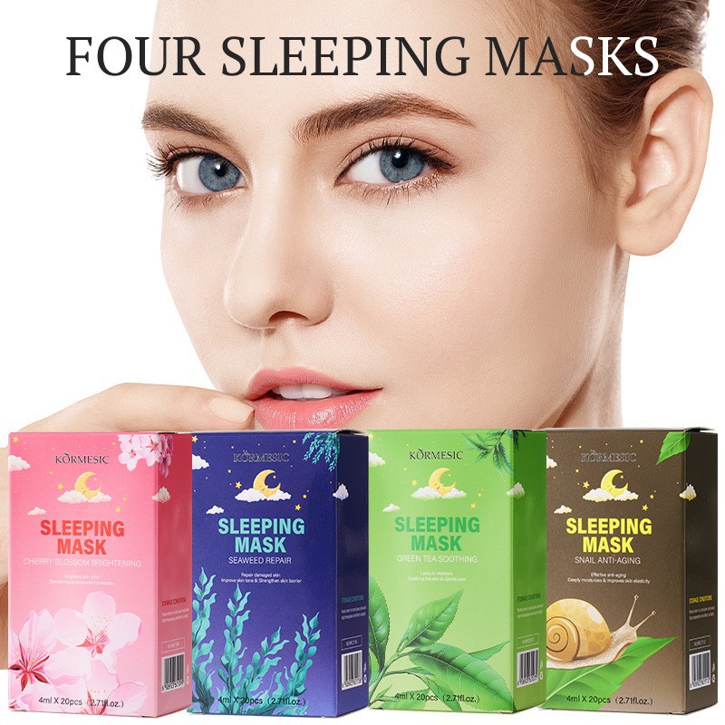 KORMESIC máscara facial para dormir en inglés, máscara facial para dormir, fábrica al por mayor, comercio exterior al por mayor