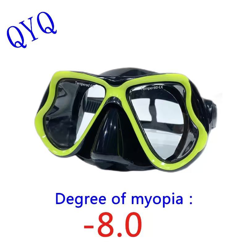 Professional Adult Snorkeling Mask, High-Definition Diving Goggles, Swimming Equipment, Resin Myopia Lenses