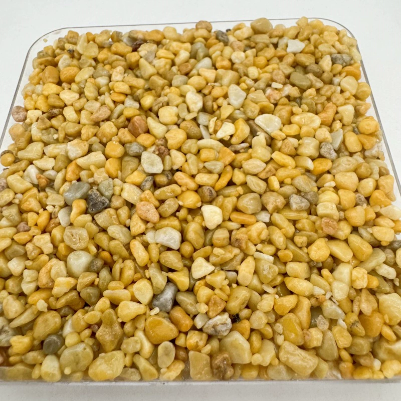Factory supply blush red pebbles permeable floor terrazzo red stone washed stone glue stone