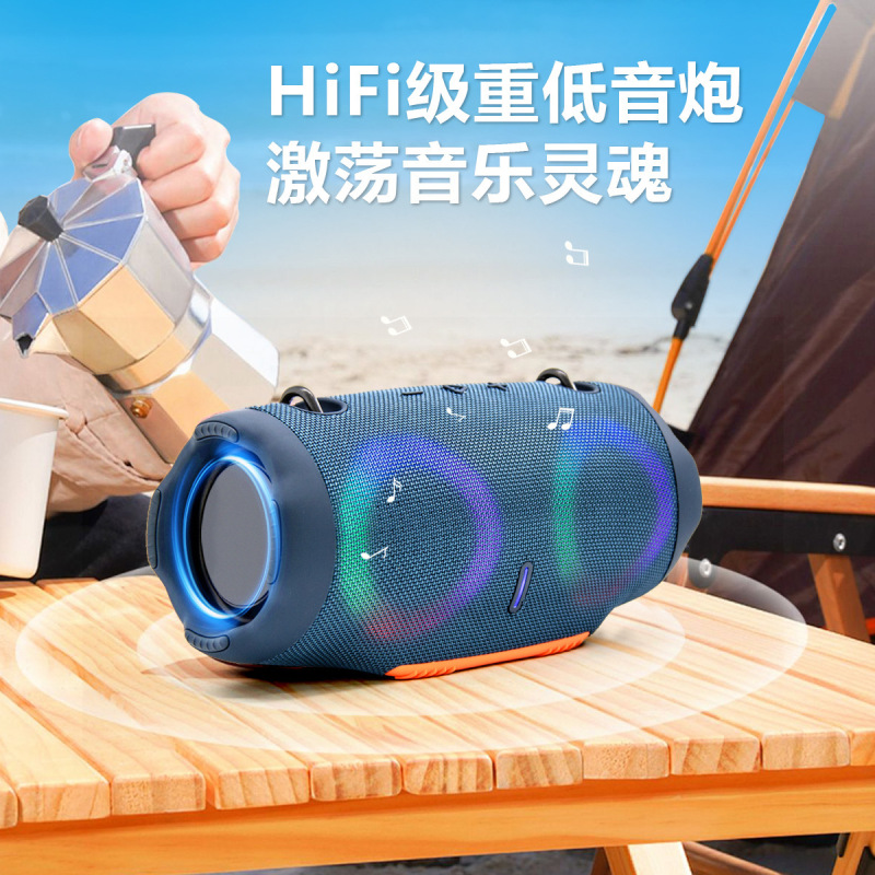 跨境爆款RGB小战鼓蓝牙音箱户外广场背带斜挎式炫彩音响蓝牙音响|undefined