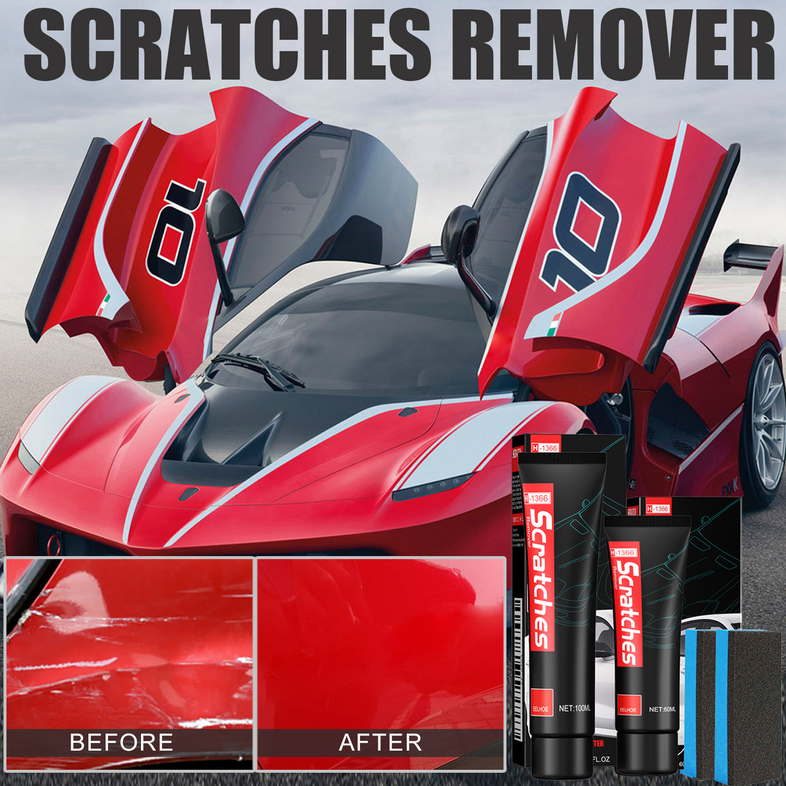 Car scratch polishing paste paint clean and polish decontamination wax reconditioning paste scratch repair and maintenance_voghion.com