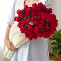 Готовый розовый букет-плед, связанный крючком плед для девушек и близких подруг, практичный для свадьбы и Нового года в память о Рождестве