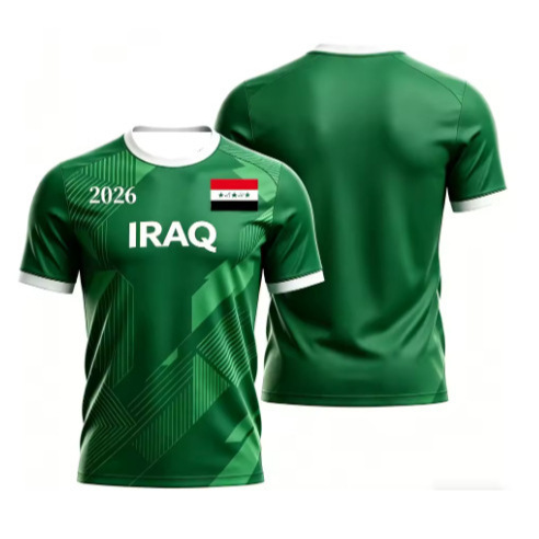 2026 Green Flag Print Football Shirt Lightweight Breathable Sports Top 2026 Green Flag Print Football Shirt Lightweight Breathable Sports Top