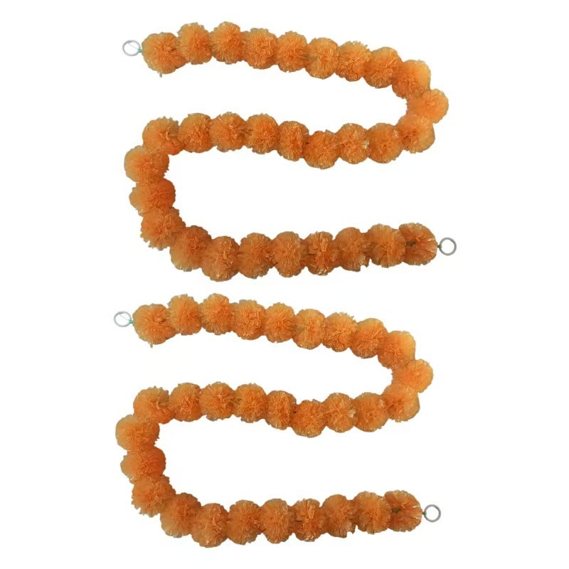 Decoración de bodas india, caléndula, flor, ayuno de Halloween, corona de adoración, festival de muertos de México, Diwali