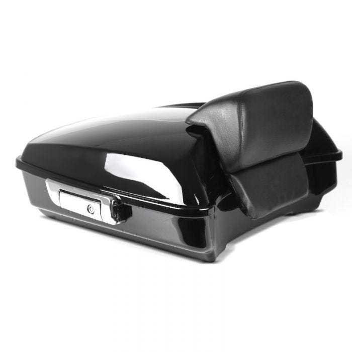 Motorcycle Tail Box Suitable for Harley Avenue Glide Dual Light Glide Road King Glide St Rear Tail Box Bright Black